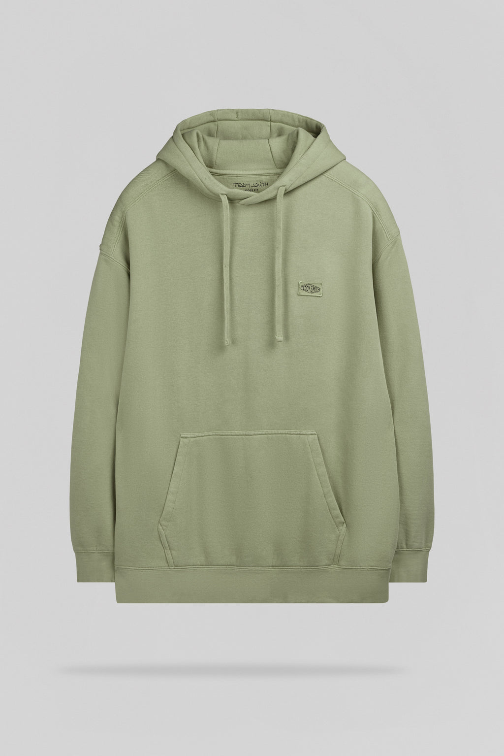 Sweat ample à capuche S-NATEO HOODY BLEACH KAKI - 1
