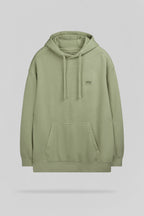 Sweat ample à capuche S-NATEO HOODY BLEACH KAKI - 1
