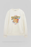 Sweat col rond S-BREAKFAST RC MIDDLE WHITE - 1
