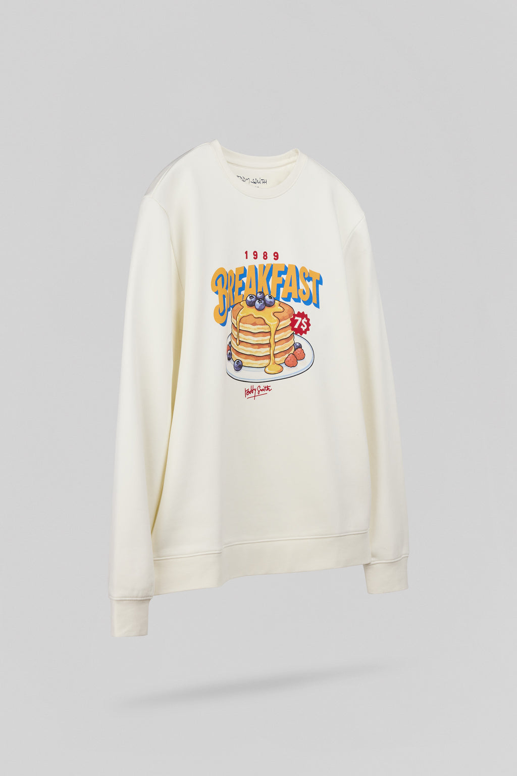 Sweat col rond S-BREAKFAST RC MIDDLE WHITE - 2