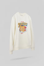 Sweat col rond S-BREAKFAST RC MIDDLE WHITE - 2