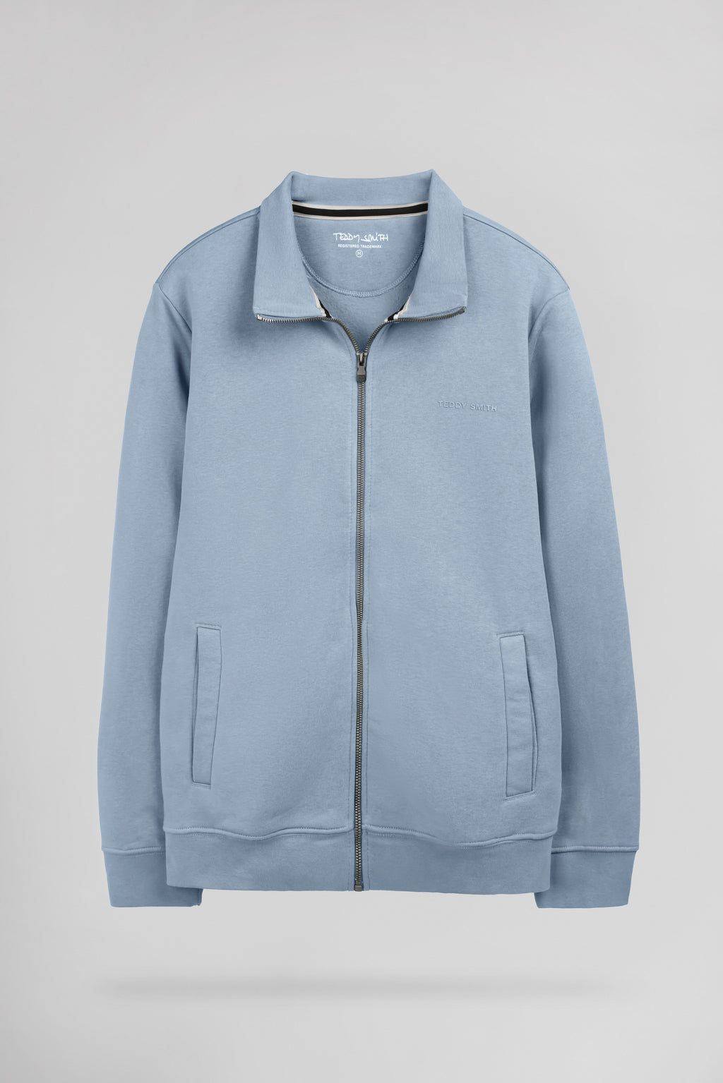 Gilet sweat zippé col montant G-NARKUS ZIP BLEU MINERAL - 1