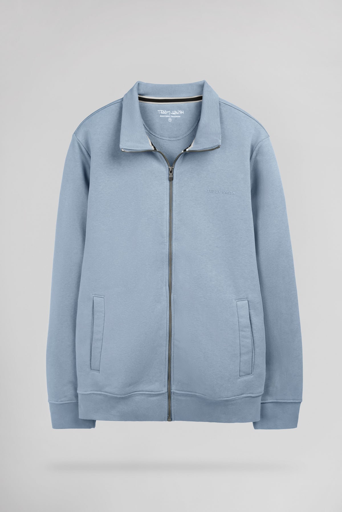 Gilet sweat zippé col montant G-NARKUS ZIP BLEU MINERAL - 1