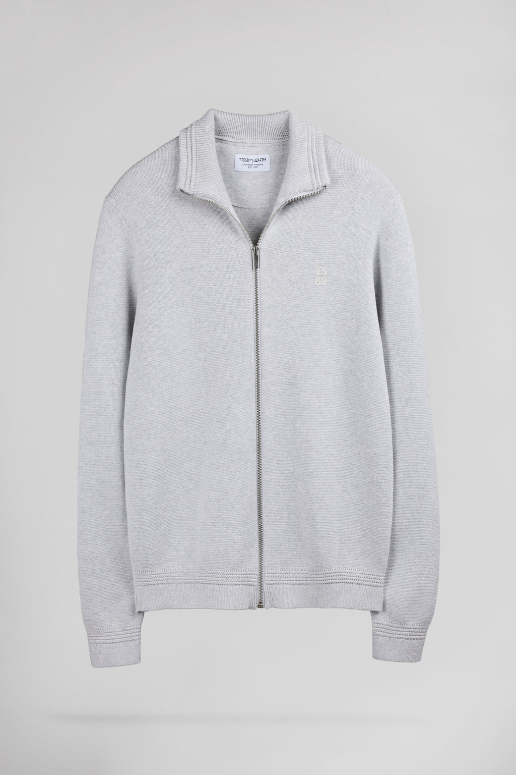 Gilet zippé col montant G-ETTORE 2 WHITE MELANGE - 1