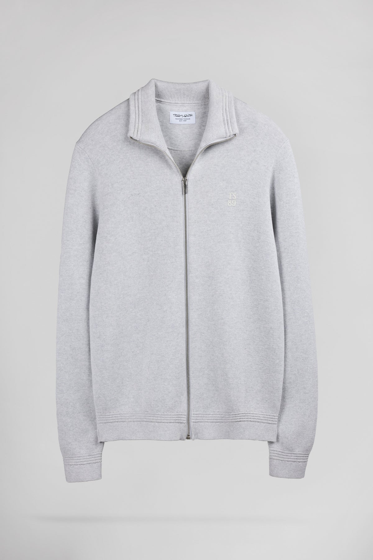 Gilet zippé col montant G-ETTORE 2 WHITE MELANGE - 1