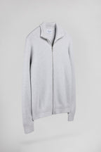 Gilet zippé col montant G-ETTORE 2 WHITE MELANGE - 2