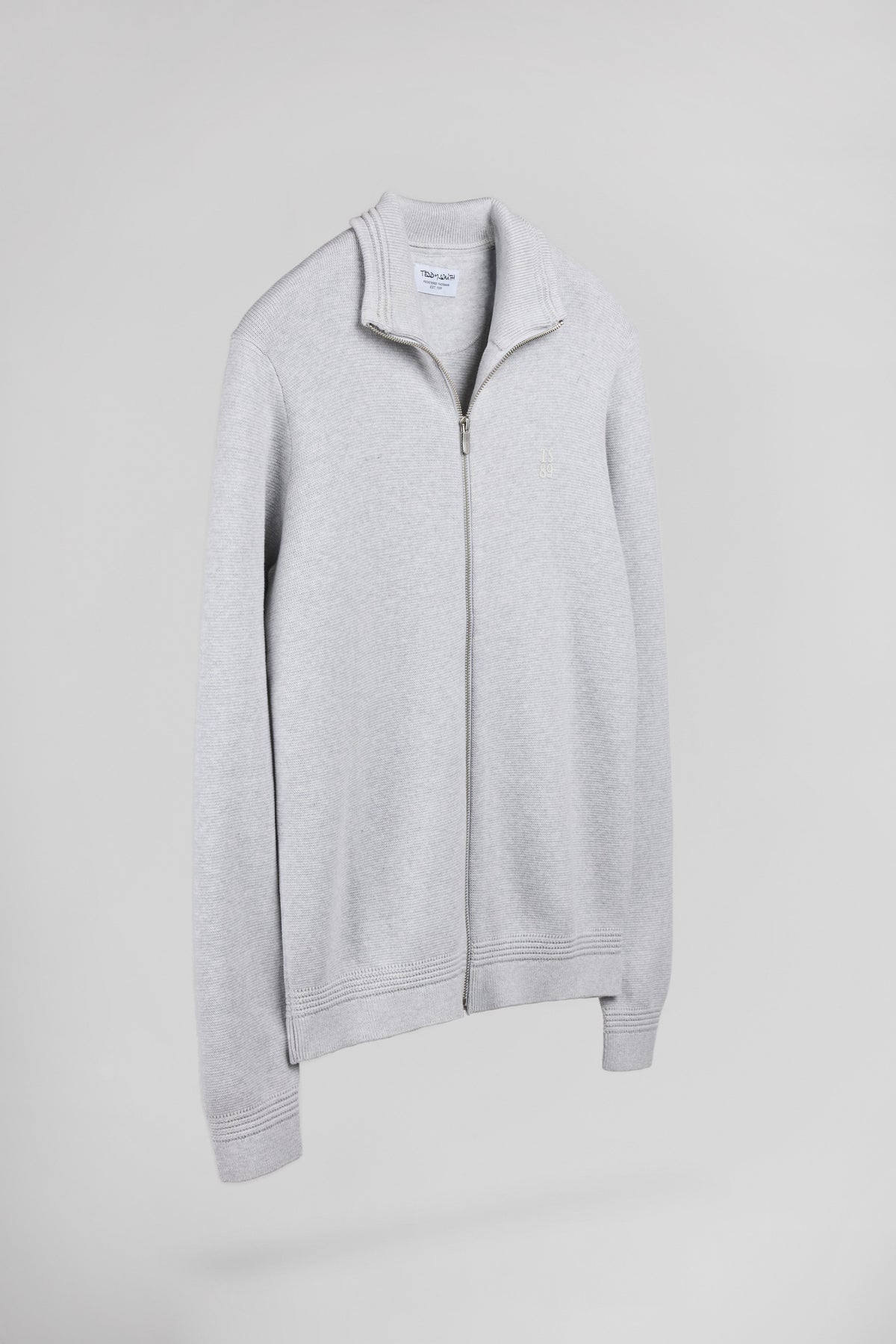 Gilet zippé col montant G-ETTORE 2 WHITE MELANGE - 2