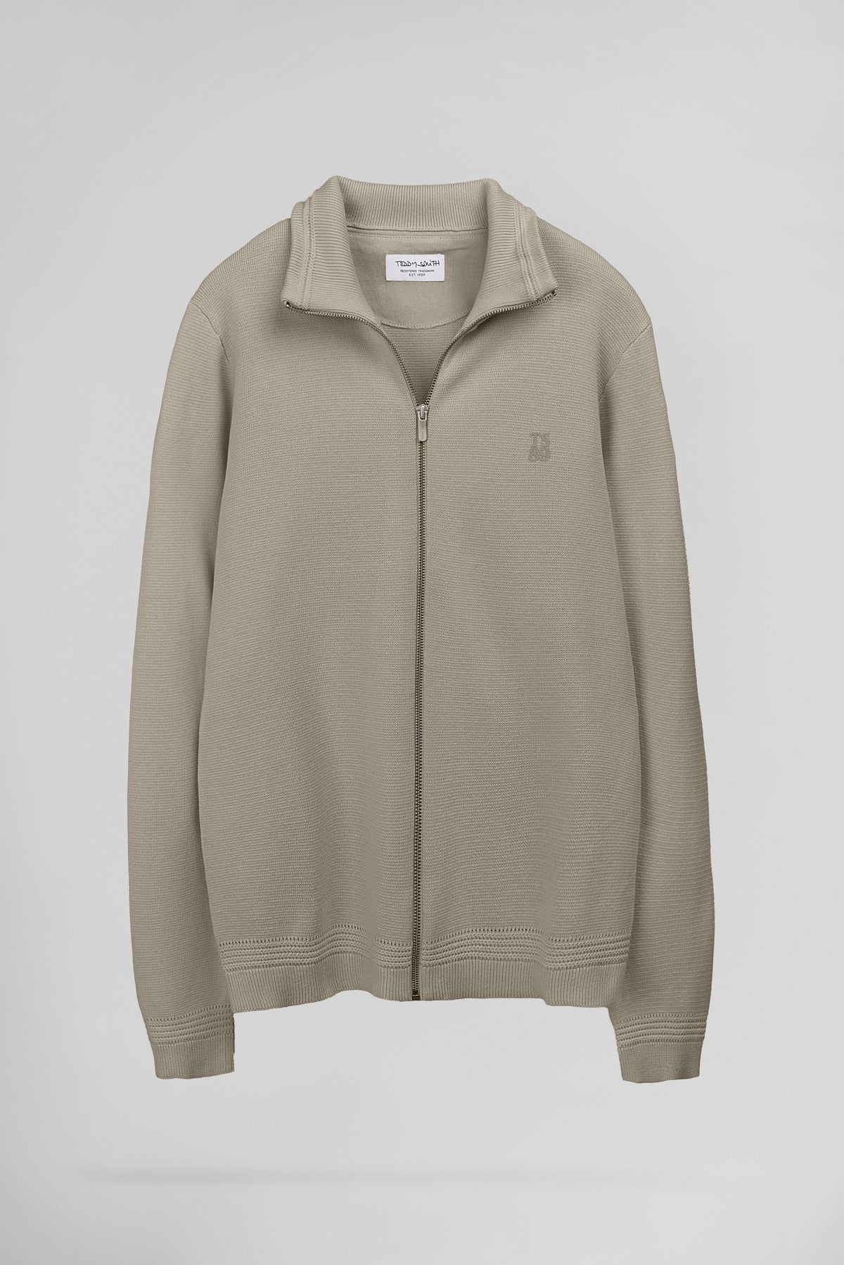 Gilet zippé col montant G-ETTORE 2 WOLF BEIGE - 1