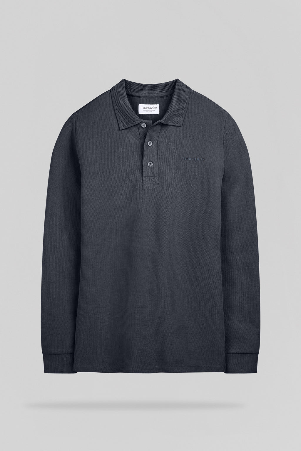 Polo jersey manche longue P-JOEL ML GRIS METEORE - 1