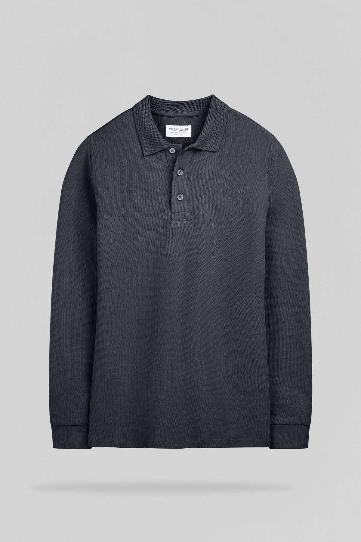 Polo jersey manche longue P-JOEL ML GRIS METEORE - 1