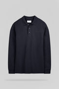 Polo jersey manche longue P-JOEL ML DARK NAVY - 1
