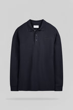 Polo jersey manche longue P-JOEL ML DARK NAVY - 1