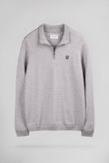 Pull col montant zippé P-MARTY 2 GRIS CHINE - 1