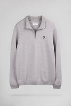 Pull col montant zippé P-MARTY 2 GRIS CHINE - 1
