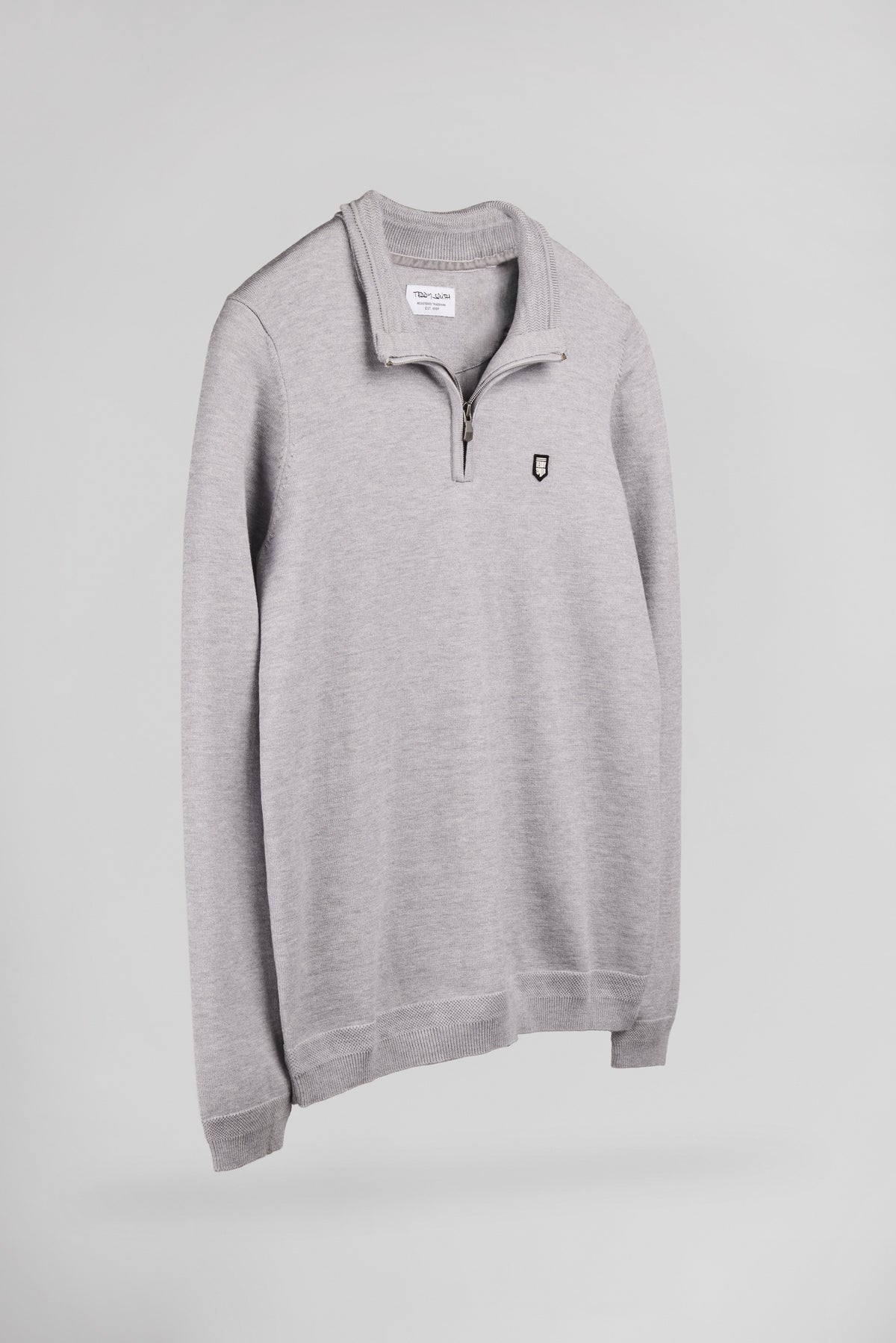 Pull col montant zippé P-MARTY 2 GRIS CHINE - 2