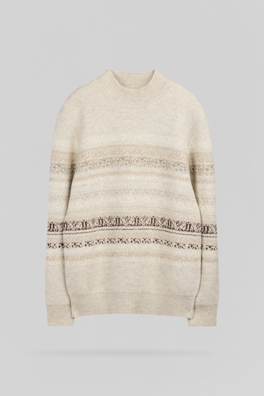 Pull jacquard P-ALEX BLANC IVOIRE CHINE - 1