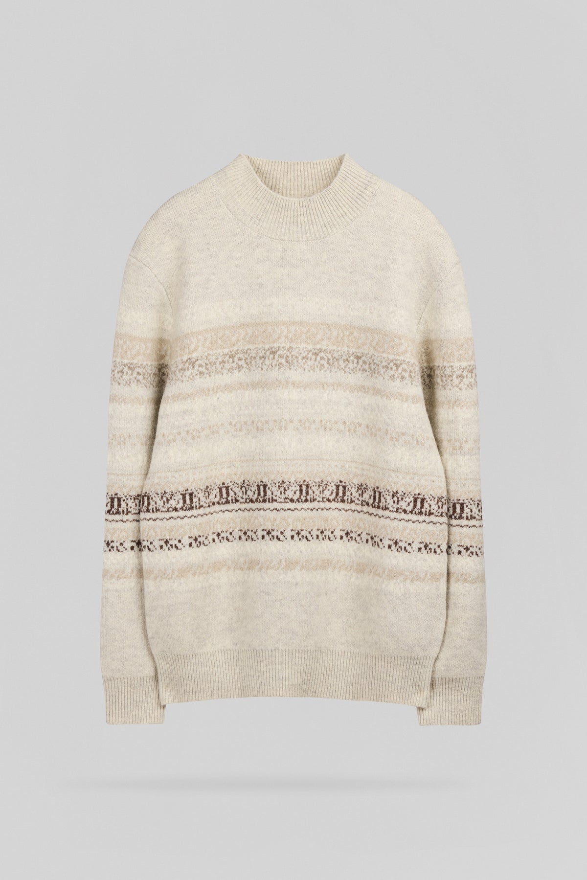 Pull jacquard P-ALEX BLANC IVOIRE CHINE - 1