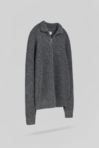 Pull col camionneur zippé P-CLAYTON MELANGE BLACK - 2
