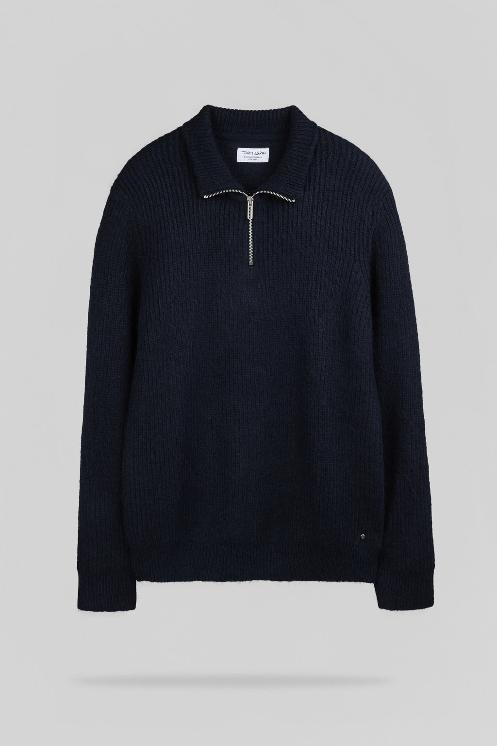 Pull col camionneur zippé P-CLAYTON DARK NAVY - 1