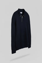Pull col camionneur zippé P-CLAYTON DARK NAVY - 2