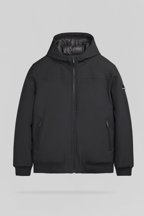 Blouson déperlant à capuche B-SAMY NOIR - 1