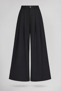 Pantalon wide leg P-MILEY NOIR - 1