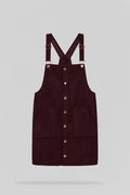 Robe salopette courte R-ROLLIE BORDEAUX FONCE - 1