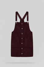 Robe salopette courte R-ROLLIE BORDEAUX FONCE - 1