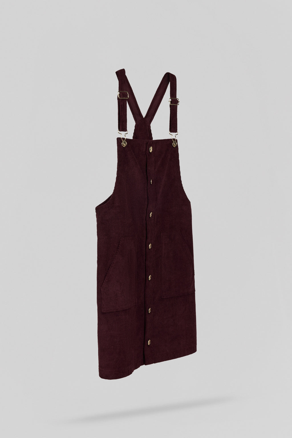 Robe salopette courte R-ROLLIE BORDEAUX FONCE - 2