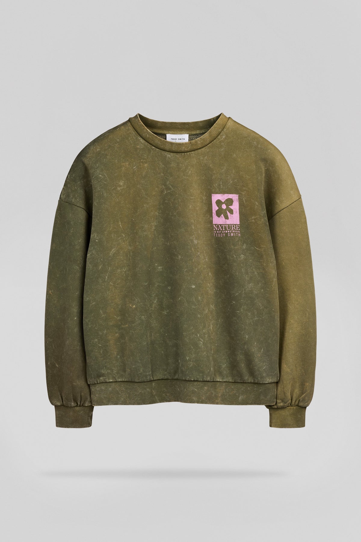 Sweat imprimé S-NATURE RC DUSTY KAKI - 1