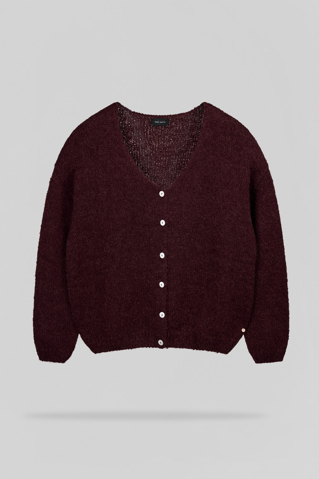 Gilet doux Alpaga G-MELA BORDEAUX FONCE - 1