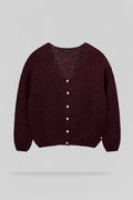 Gilet doux Alpaga G-MELA BORDEAUX FONCE - 1