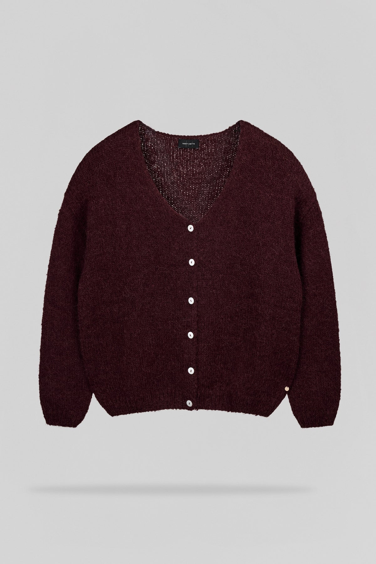 Gilet doux Alpaga G-MELA BORDEAUX FONCE - 1