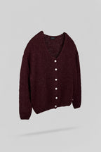 Gilet doux Alpaga G-MELA BORDEAUX FONCE - 2