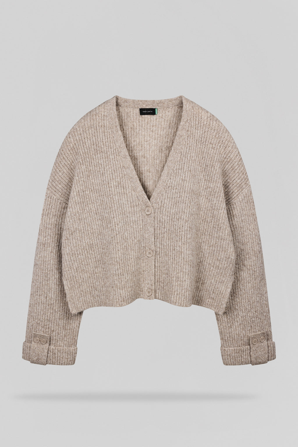 Gilet oversize col V G-AVA CHOCOLAT CHINE - 1