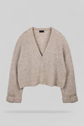 Gilet oversize col V G-AVA CHOCOLAT CHINE - 1