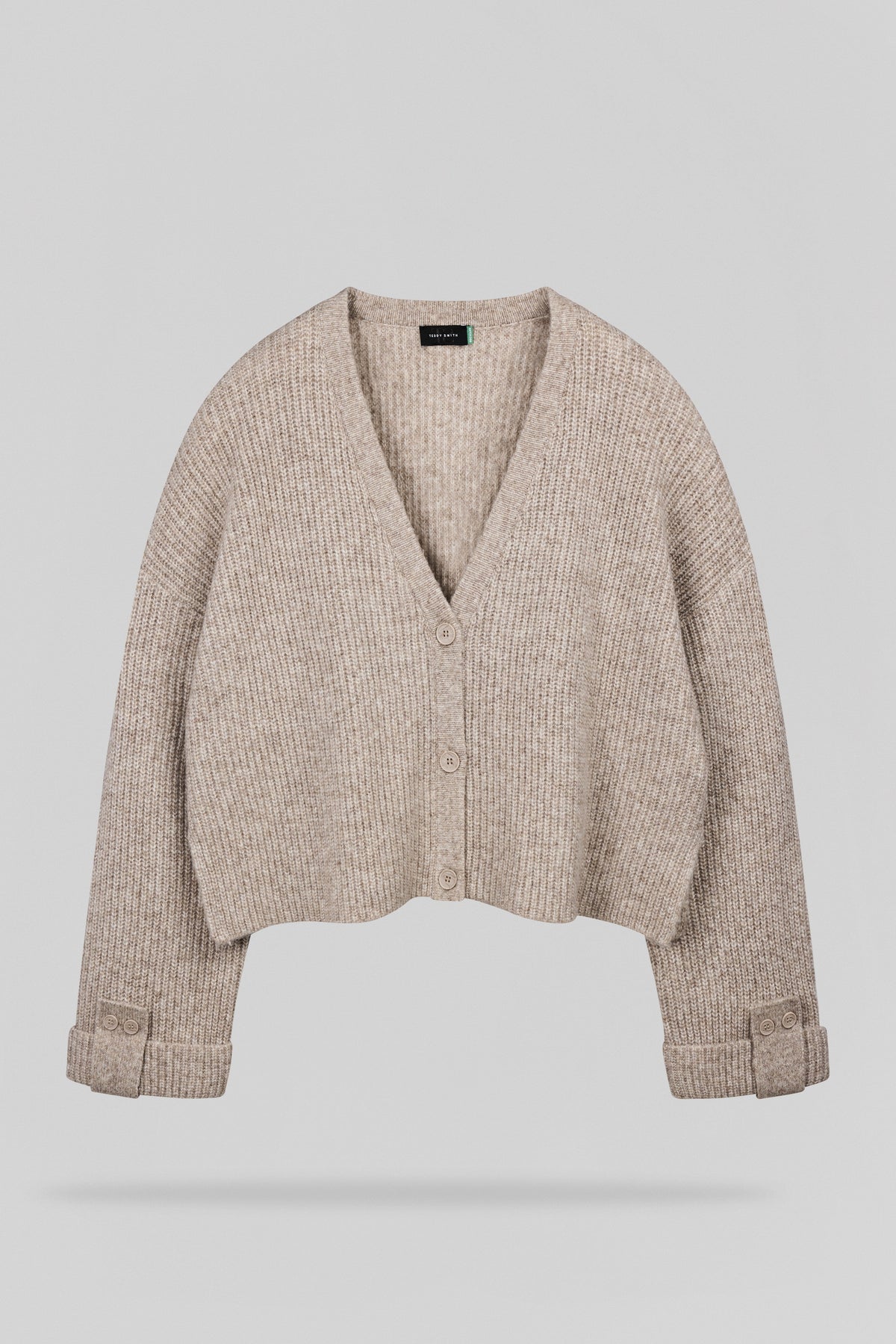 Gilet oversize col V G-AVA CHOCOLAT CHINE - 1