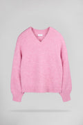 Pull oversize col V P-KEITH ROSE BONBON CHINE - 1