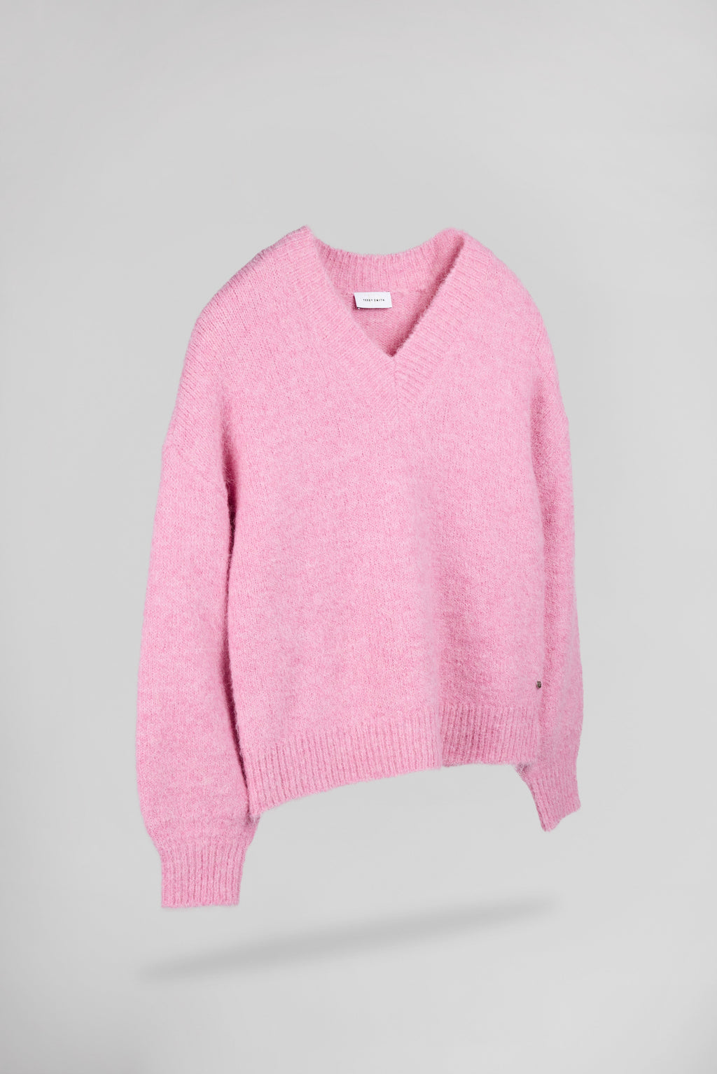 Pull oversize col V P-KEITH ROSE BONBON CHINE - 2
