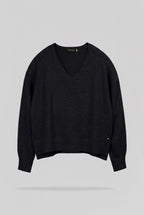 Pull ample col V P-BILLIE NOIR - 1