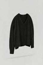 Pull ample col V P-BILLIE NOIR - 2