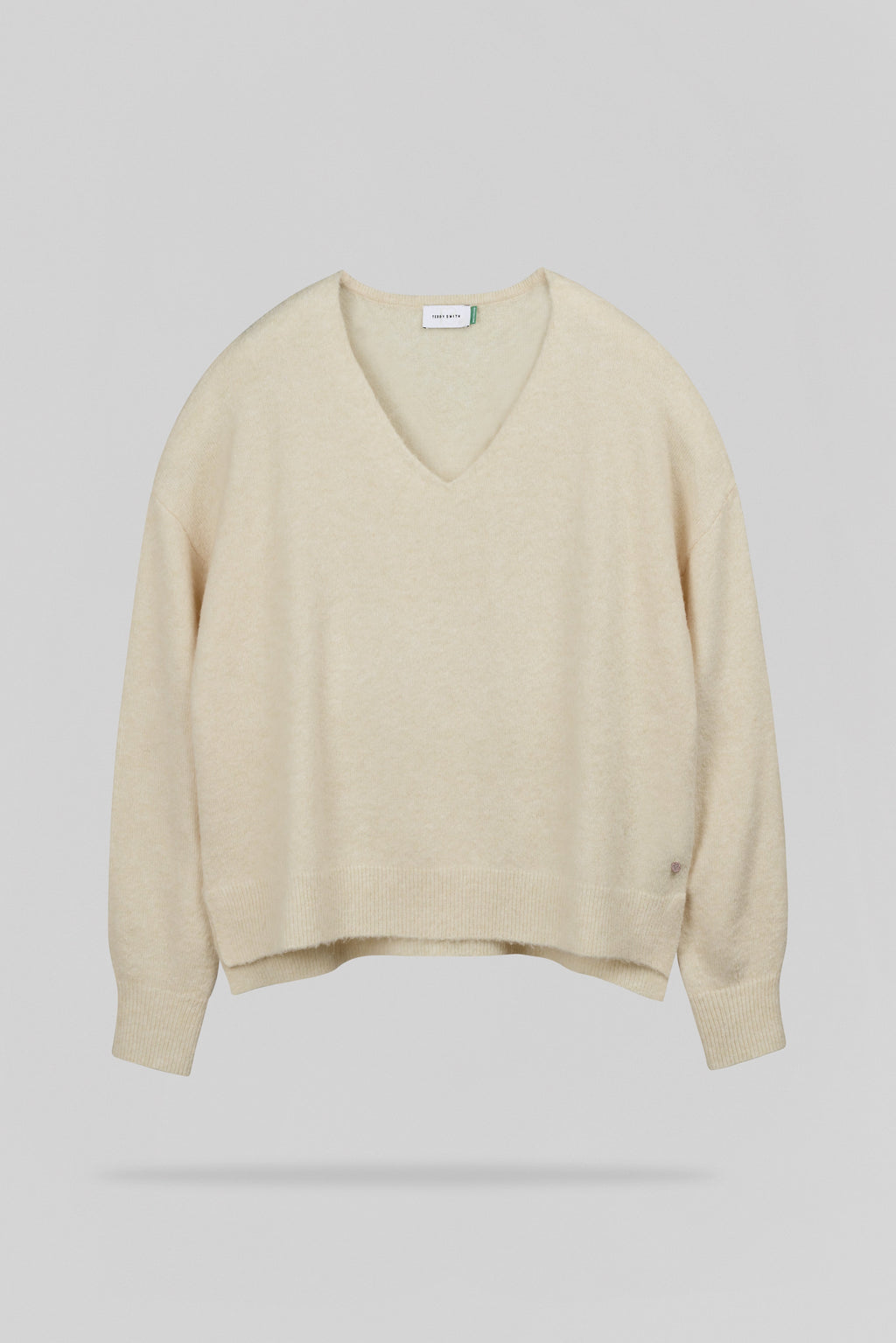 Pull ample col V P-BILLIE BEIGE CHINE - 1