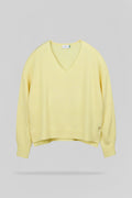 Pull ample col V P-BILLIE JAUNE CITRON CHINE - 1