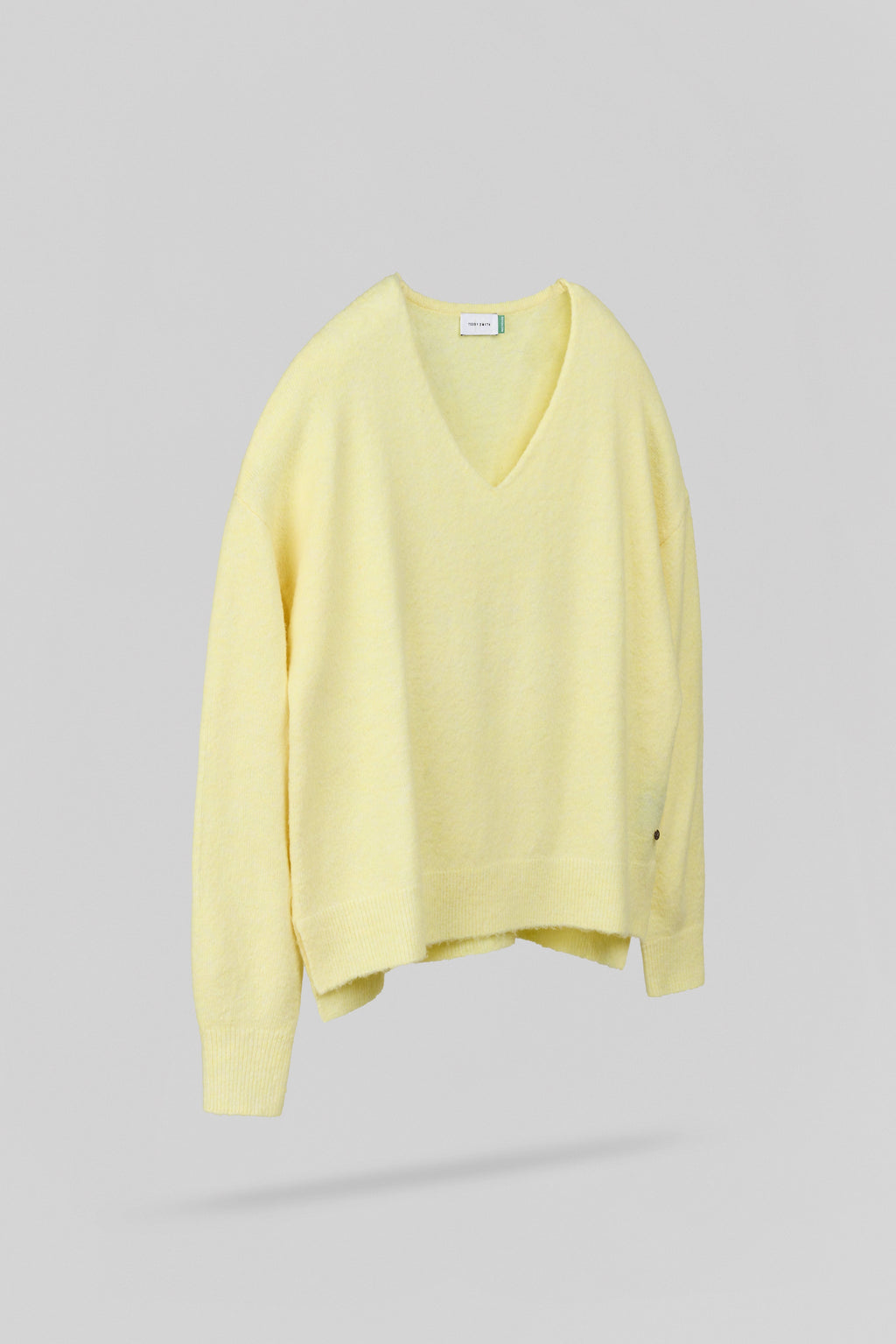 Pull ample col V P-BILLIE JAUNE CITRON CHINE - 2