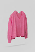 Pull ample col V P-BILLIE FUSHIA CHINE - 2