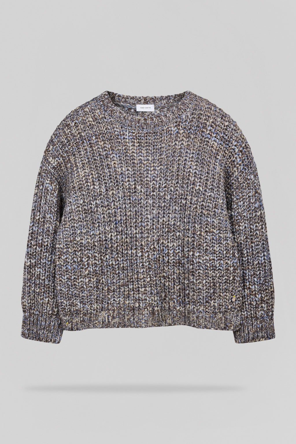 Pull oversize grosse maille P-CHLOE CHOCOLAT CHINE - 1