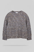 Pull oversize grosse maille P-CHLOE CHOCOLAT CHINE - 1