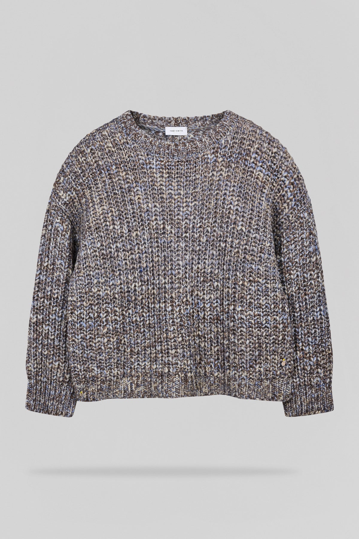 Pull oversize grosse maille P-CHLOE CHOCOLAT CHINE - 1