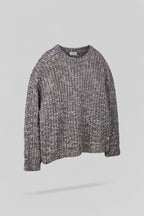 Pull oversize grosse maille P-CHLOE CHOCOLAT CHINE - 2