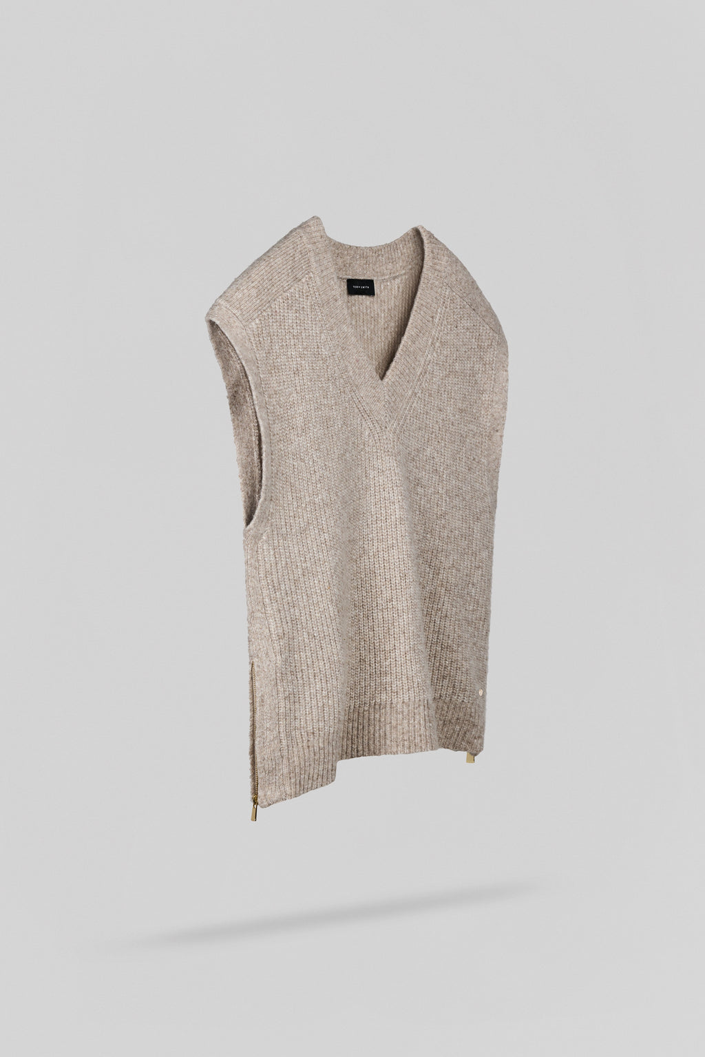 Pull sans manche col V P-MILO CHOCOLAT CHINE - 2